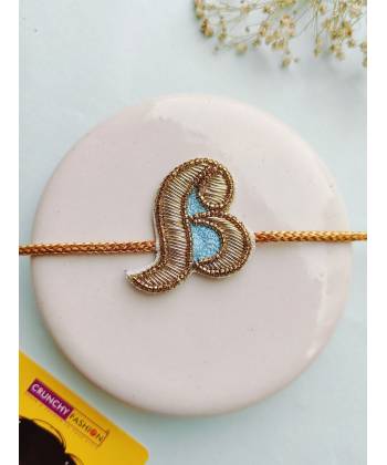 Personalized Initials 'A' Handmade Rakhi for Brother