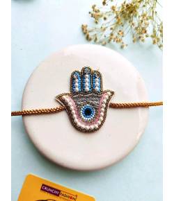 Handmade Hamza Hand Rakhi for Bhiya, Bhabhi