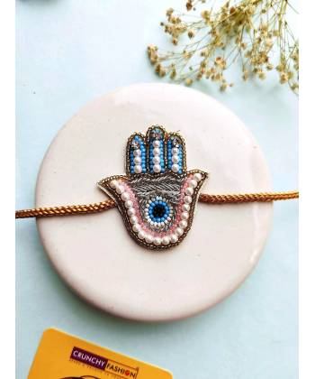 Handmade Hamza Hand Rakhi for Bhiya, Bhabhi
