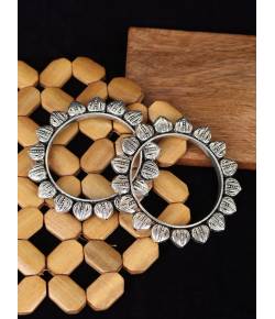 Traditional Oxidized Silver Banjara Bangles Set For Women
