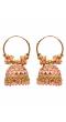Oxidised Gold-Plated Traditional Pink Jhunka Earrings RAE0448