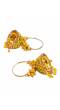Oxidised Gold-Plated Traditional Yellow Jhunka Earrings RAE0449