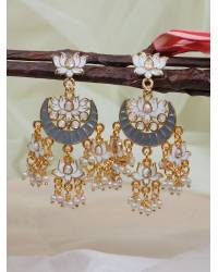 Buy Online Royal Bling Earring Jewelry Crunchy Fashion Clustered Beads & Meenakari Yellow Embellished Jhumki Earring RAE13199 Earrings RAE2199