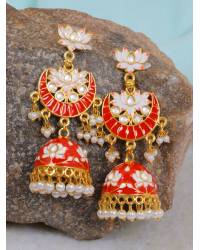 Buy Online Royal Bling Earring Jewelry Crunchy Fashion Gold-Plated Enameled Jhumki Earrings RAE2088  Jhumki RAE2088