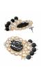 Crunchy Fashion Gold-Plated Black  Kundan & Pearl Errings Tika RAE2152