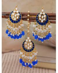 Buy Online Royal Bling Earring Jewelry Traditional  Yellow Floral Kundan Jhumka Earrings RAE0603 Jewellery RAE0603
