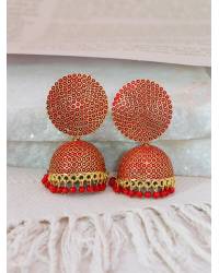 Buy Online Royal Bling Earring Jewelry Meenakari Antique pasha Design Style Yellow Gold-Plated Earrings With Pearls RAE1063 Jewellery RAE1063