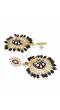 Crunchy Fashion Clustered Beads & Meenakari Black Embellished Jhumki Earring RAE13200
