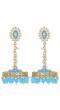 Crunchy Fashion Clustered Beads & Meenakari Sky Blue Embellished Jhumki Earring RAE13202