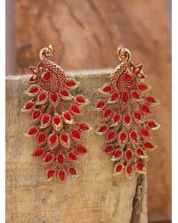 Buy Online Royal Bling Earring Jewelry Traditional Indian Gold Plated Pink Temple Style Jhumka Earring RAE0973 Jewellery RAE0973