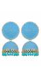 Crunchy Fashion Gold-Plated Sky Blue Round Design Jhumka  Earrings RAE1510