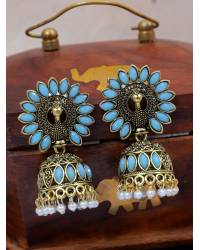 Buy Online Crunchy Fashion Earring Jewelry Blue Floral Stud Earrings  Jewellery CFE1161
