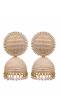 Gold-plated White Round Check square  Design Jhumka Earrings RAE1556