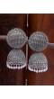Oxidised German Silver  Round Check square  Design Jhumka Earrings RAE1561