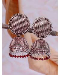 Buy Online Royal Bling Earring Jewelry Pink Oval cut Heart CZ Ring Jewellery CFR0247