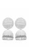 Crunchy Fashion Gold-Plated White Round Check Design Jhumka Earrings RAE1568