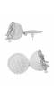 Crunchy Fashion Gold-Plated White Round Check Design Jhumka Earrings RAE1568