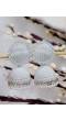 Crunchy Fashion Gold-Plated White Round Check Design Jhumka Earrings RAE1568