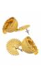Traditional Golden Yellow Peacock Pearl Earrings  RAE1581