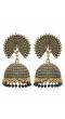 Traditional Gold-Tone Royal Black  Peacock Pearl Earrings RAE1587