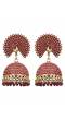 Traditional Gold-Tone Royal Pink Peacock Pearl Earrings RAE1588