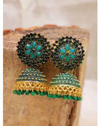 Buy Online Royal Bling Earring Jewelry Royal Heavy Chandbali Gold-Plated Pink Drop & Dangler Earrings RAE1690 Jewellery RAE1690
