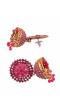 Gold-plated Royal Pink Kundan Design Jhumki Earrings RAE1606