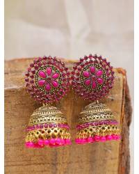 Buy Online Crunchy Fashion Earring Jewelry Red.Crystal Beaded Multicolored Tassel Earrings Drops & Danglers CFE1406