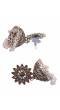 Oxidised German Silver Floral Design Jhumki Earrings RAE1649