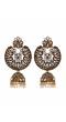 Oxidised Golden Sassy Stoning Mirror Jhumka Earrings RAE1652