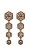 Square Shape  Kaan Style Golden Filigree Dangler Earrings RAE1654