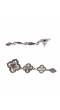 Floral Kaan Chain Style  Handmade Silver Filigree Dangler Earrings RAE1655