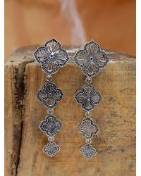 Buy Online Royal Bling Earring Jewelry Gold-Plated  Kundan Mirror & White Pearl Earring RAE1860 Jewellery RAE1860