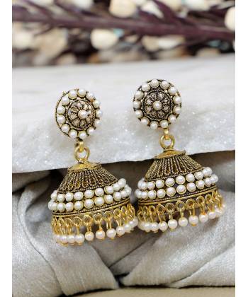 Ethnic Gold-Plated Jhumka Jhumki Earring RAE1656