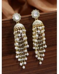 Buy Online Crunchy Fashion Earring Jewelry Gold-Plated Round Floral  Red Pearl Earrings With Maang Tika Set  RAE1196 Jewellery RAE1196