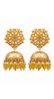 Traditional Yellow Floral Golden Jhumki Earrings RAE1680