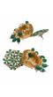 Traditional Green Floral Golden Jhumki Earrings RAE1685
