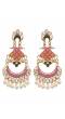 Royal Heavy Chandbali Gold-Plated Pink Drop & Dangler Earrings RAE1690