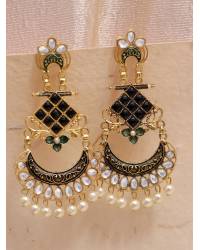 Buy Online Crunchy Fashion Earring Jewelry Crunchy Fashion Pink & Green Beaded Star Embellished Earrings CFE1832 Earrings CFE1832