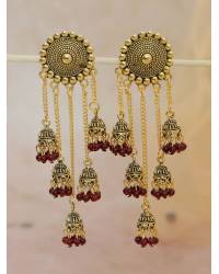 Buy Online Royal Bling Earring Jewelry Gold Plated Chandbali Jhumki Earrings RAE0644 Jewellery RAE0644