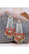 Traditional Gold-Plated  White & Grey Pearl Pasa Earrings RAE1822