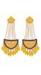 Traditional Gold-Plated  White & Yellow Pearl Pasa Earrings RAE1826