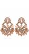 Gold-Plated Concentric Texture Stone Design Peach Pearl Dangler Earrings RAE1864