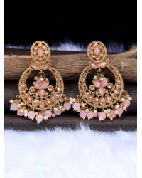 Buy Online Royal Bling Earring Jewelry Gold Plated Beautiful Traditional Design Red & Green  Drop & Dangler Earrings With Pearls RAE0825 Jewellery RAE0825