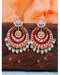 Buy Online Crunchy Fashion Earring Jewelry Crunchy Fashion Gold-Plated Pink Studded & Pearl Beaded Jewellery Set RAS0551 Jewellery Sets RAS0551