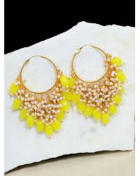 Buy Online Royal Bling Earring Jewelry Gold Plated Green Pearl Hoop Jhumka Earrings For Women/Girl's  Jewellery RAE1957
