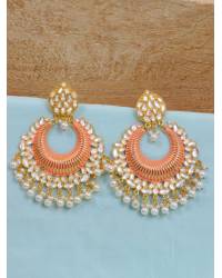 Buy Online Crunchy Fashion Earring Jewelry Crunchy Fashion Twists & Turns Gold-Tone Hoop Earrings Drops & Danglers CFE1784