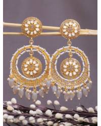 Buy Online Crunchy Fashion Earring Jewelry Designer Kundan Blue Pearl Stone Style Jewellery Set RAS0429 Jewellery Sets RAS0429