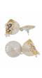 Gold-Plated Enamel  White Pearl Pearls Jhumka Earrings RAE1945