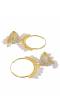 Gold Plated White Pearl Hoop Jhumka Earrings For Women/Girl's 